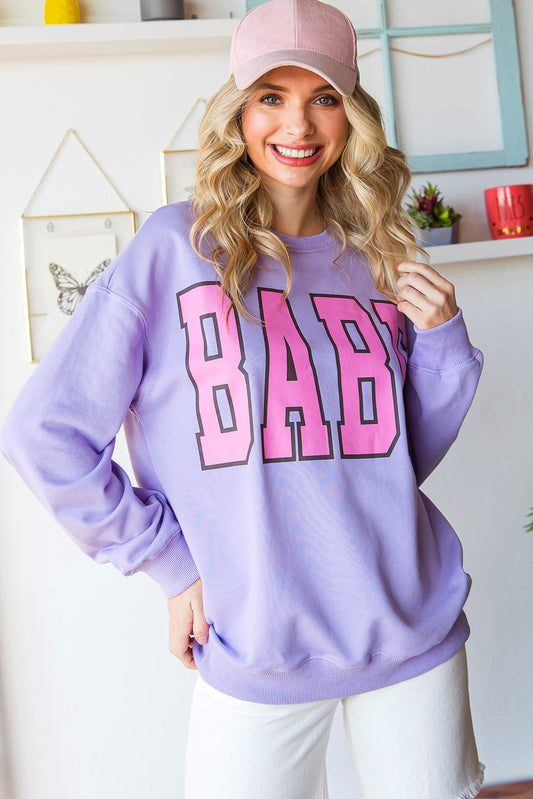 Comfy Babe Letter Casual Sweatshirt